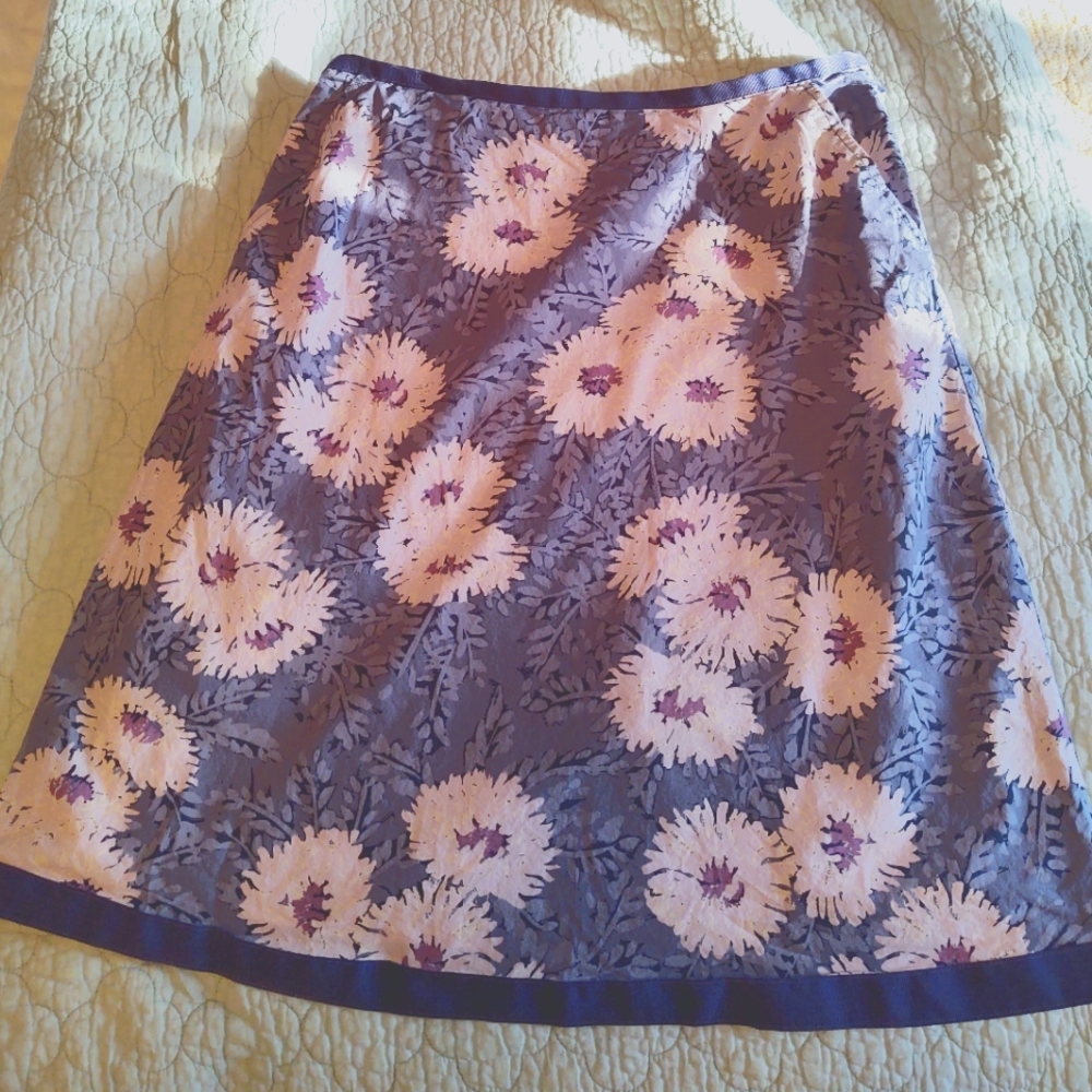 LL Bean floral print skirt, size 4